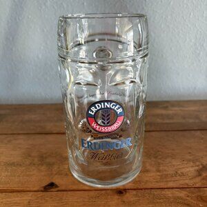 Erdinger Weissbrau Stein Glass Dimpled Beer Mug Germany